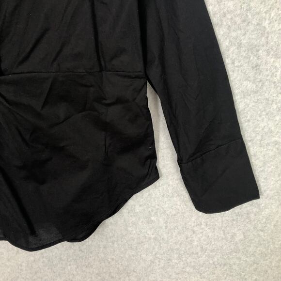 Lola River Anthropologie Shirt Large Black Button Classic Capsule Tunic Twist - Picture 4 of 10